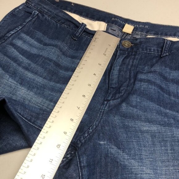 LINEN BLEND BANANA REPUBLIC WIDE LEG JEANS 32x30 - Picture 10 of 12